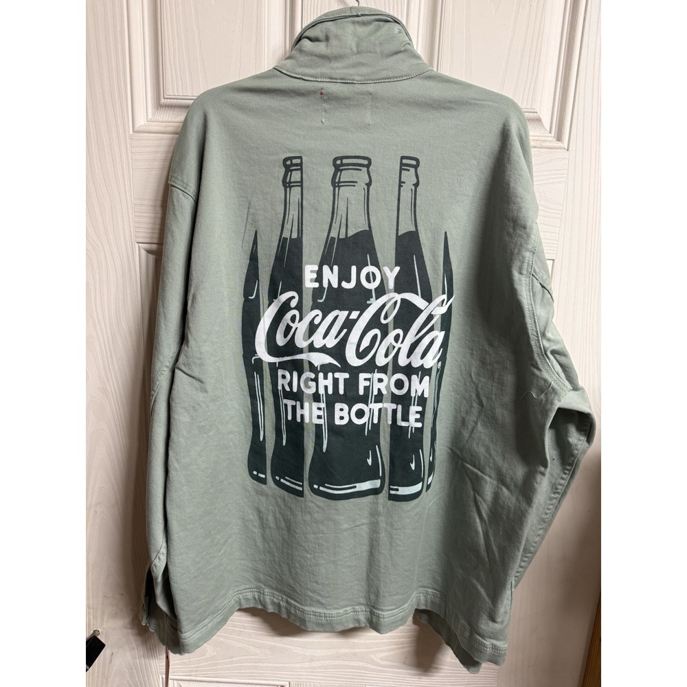 Coca-Cola  Zip-Up Jacket "Enjoy Coca-Cola Right From the Bottle"  Green XL